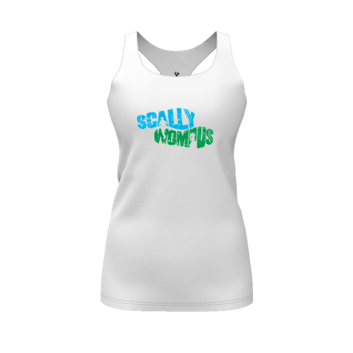[FT0TRBWH-FYS-LOGO1] Decker Racerback Tank Top (Female Youth S, White, Logo 1)