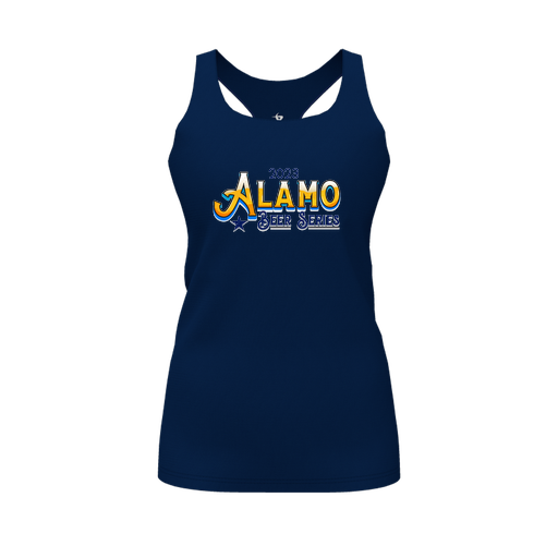 [FT0TRBNV-FYS-LOGO2] Decker Racerback Tank Top (Female Youth S, Navy, Logo 2)