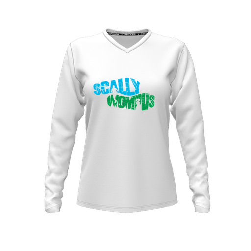 [FTLVPTWH-FYXS-LOGO1] Decker Performance T-Shirt (Female Youth XS, White, V Neck, Logo 1, Long Sleeve)