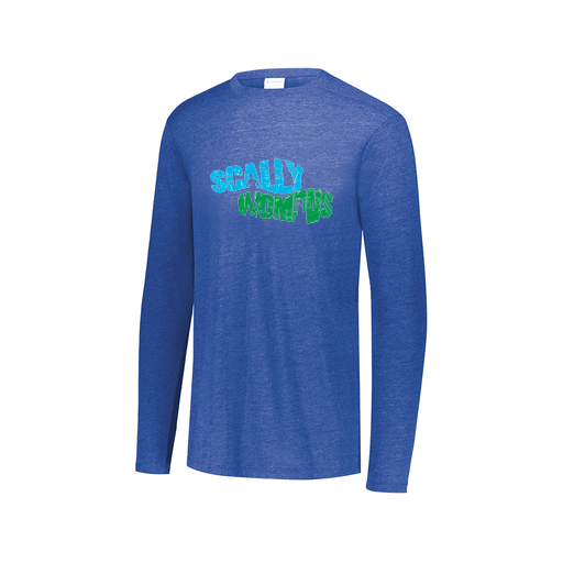 [FTLCUBRY-AXS-LOGO1] Decker Men's Tri-Blend T-Shirt - Long Sleeve (Adult XS, Royal, Logo 1)