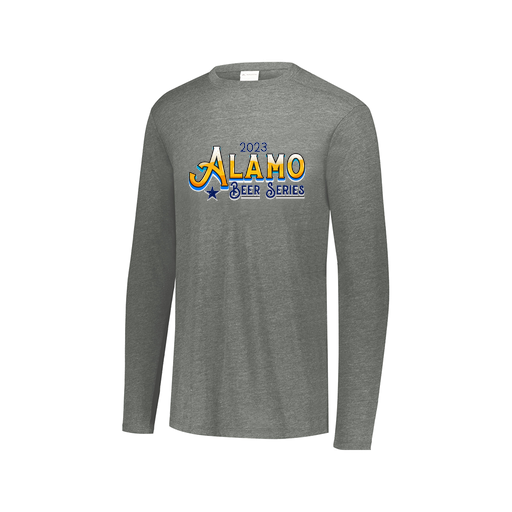 [FTLCUBGY-AXS-LOGO2] Decker Men's Tri-Blend T-Shirt - Long Sleeve (Adult XS, Gray, Logo 2)