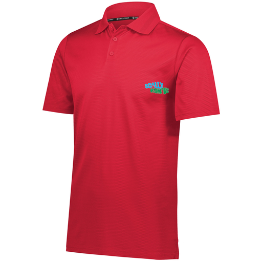 [222568.083.S-LOGO1] Men's Prism Polo (Adult S, Red, Logo 1)