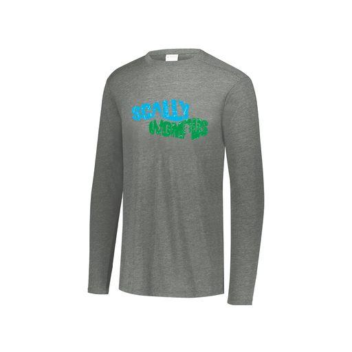 [FTLCUBGY-YS-LOGO1] Decker Youth Tri-Blend T-Shirt - Long Sleeve (Youth S, Gray, Logo 1)