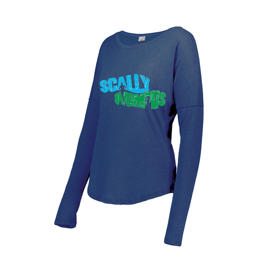 [FTLCUBRY-FAXS-LOGO1] Decker Women's Tri-Blend T-Shirt - Long Sleeve (Female Adult XS, Royal, Logo 1)