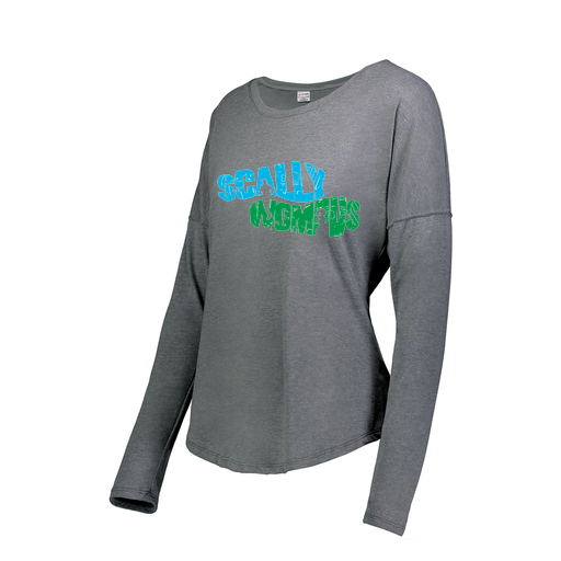 [3077.013.XS-LOGO1] Ladies LS Ultra-blend T-Shirt (Female Adult XS, Gray, Logo 1)